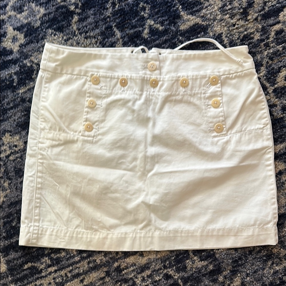 NWT J.Crew Classic Twill Chino Button-Front Mini Skirt SZ 10